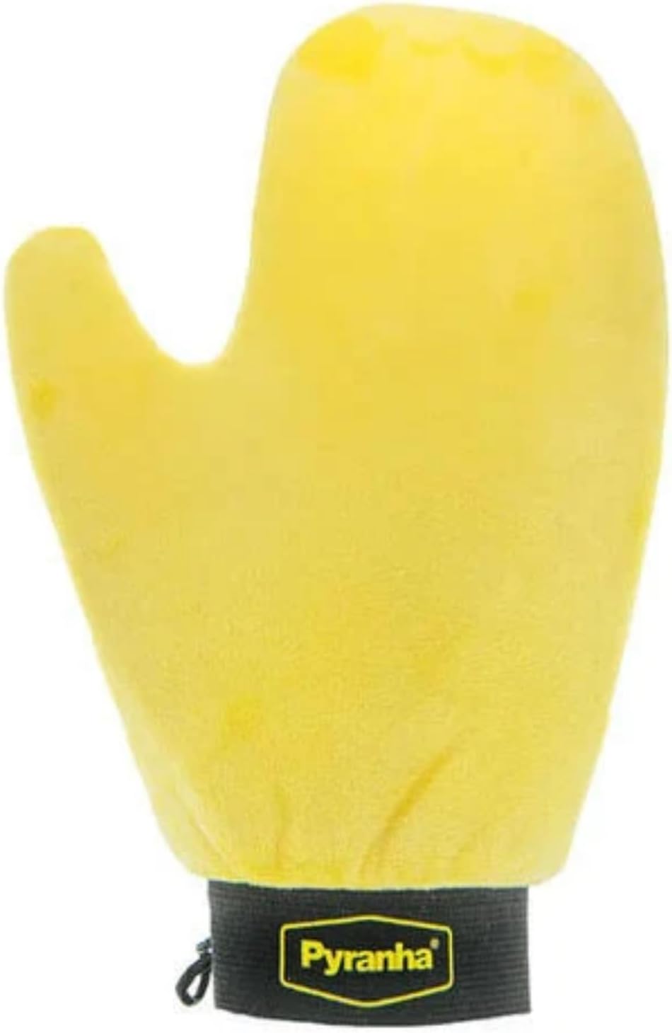 Tack Shack of Ocala fly spray mitt stored in its resealable zip lock packaging with hanging grommet.
