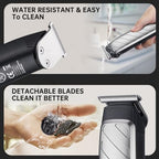 Packaging and complete accessories included with the Omicarry professional trimmer set.