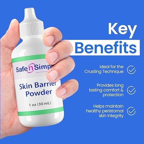 Safe n Simple stoma barrier powder for moisture absorption and healing