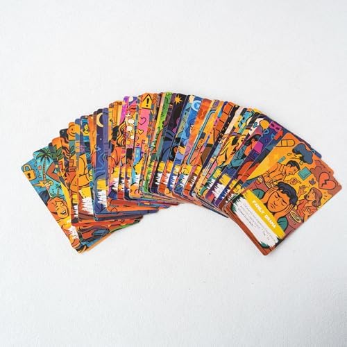 Pop art illustration oracle cards for relationship readings