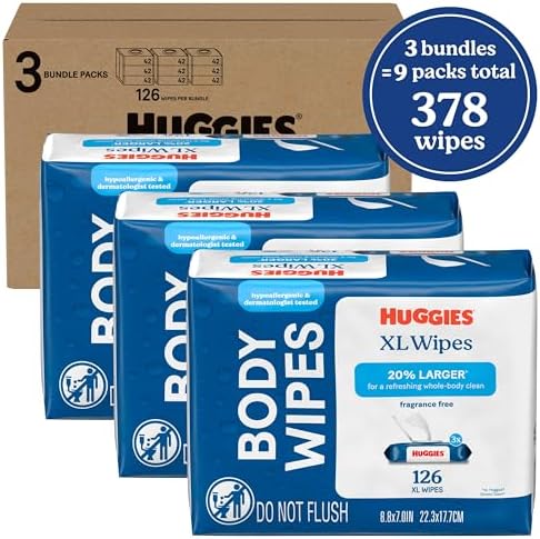 Huggies XL thick plant based sensitive skin wipes pack close up view