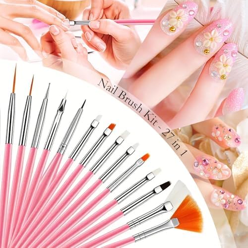 Diycico 27 Piece Nail Art brush set assortment