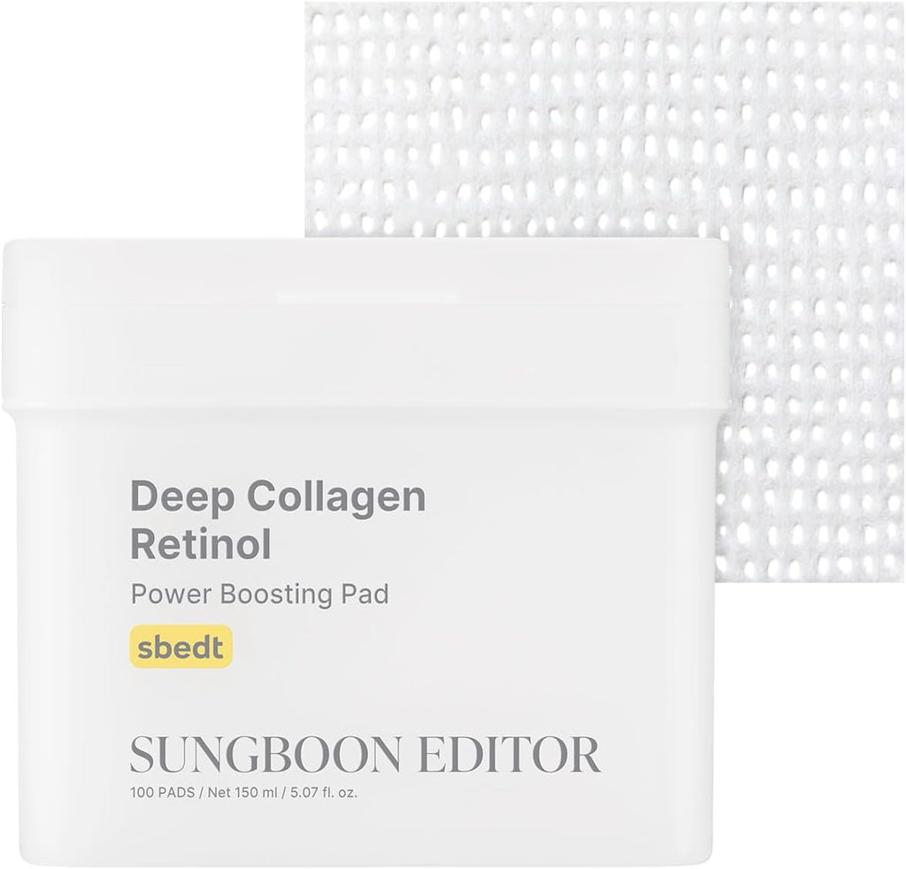 Sungboon Editor Deep Collagen Retinol Power Boosting Pads front view packaging