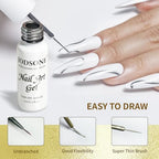 Manicure featuring Jodsone metallic 3D chrome nail art designs