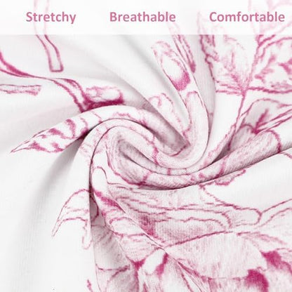 Pink floral nursing pillow cover with hidden zipper detail