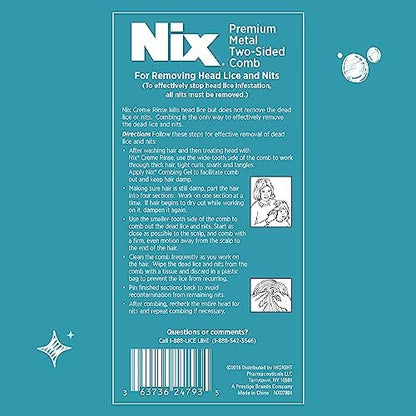 Nix imported USA lice treatment comb for children and adults.