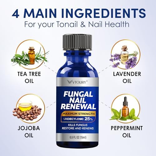 VTROUY maximum strength fungal nail treatment kit showcasing the inclusion of a specialized nail file