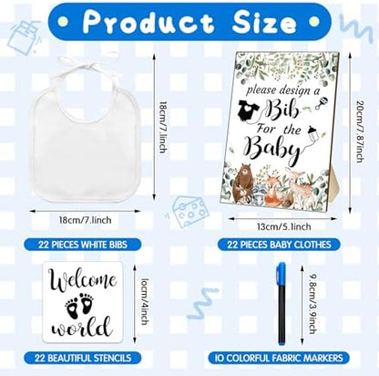 Plain cotton white baby bibs for newborn decorating activity close up view emphasizing the fabric texture.