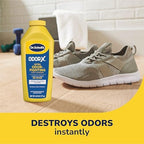 Back label of Dr. Scholl's Odor-X powder displaying talc-free ingredients and usage instructions.