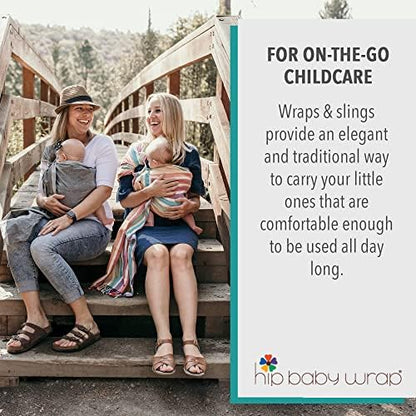 Pure cotton baby sling being used as a private nursing cover
