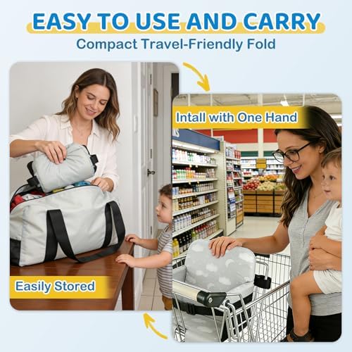 Universal fit baby cart and high chair cover safety features