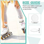 Transparent skate ankle gel discs for ice skating and hockey comfort