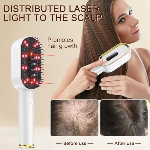 Tech Logo Electronics Yuxian cordless hair growth brush angled profile view