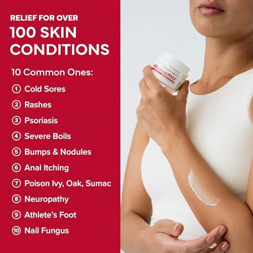 Back label of Emuaidmax ointment highlighting safe non-steroidal ingredients list.