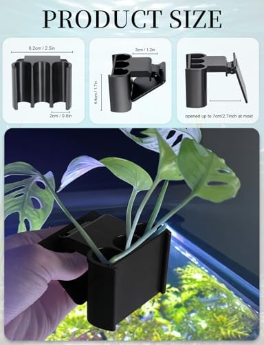 Aquascape accessories showing submersed plant roots growing through bottom holes
