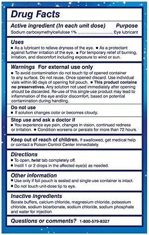 TheraTears 30 count pack of 2 single use preservative free vials.