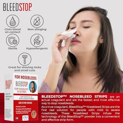 BleedStop foam insert being pinched for nasal application