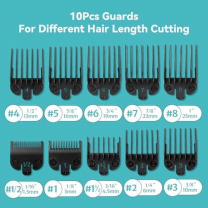 Side profile of the one sixteenth inch attachment comb showcasing the blade dimension compatibility guide.