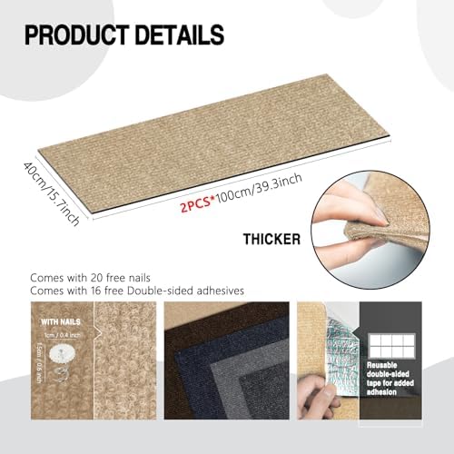 Close up view of khaki cat furniture protector showing the strong self adhesive backing peel
