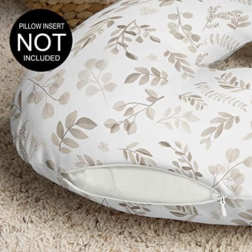 Back view of nursing pillow cover showing hidden zipper
