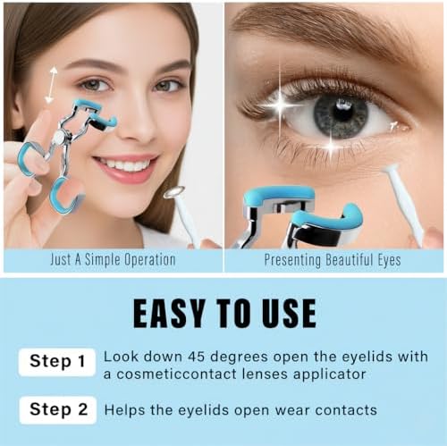 CURECURE eye contact lens tool kit organized inside the compact portable travel container
