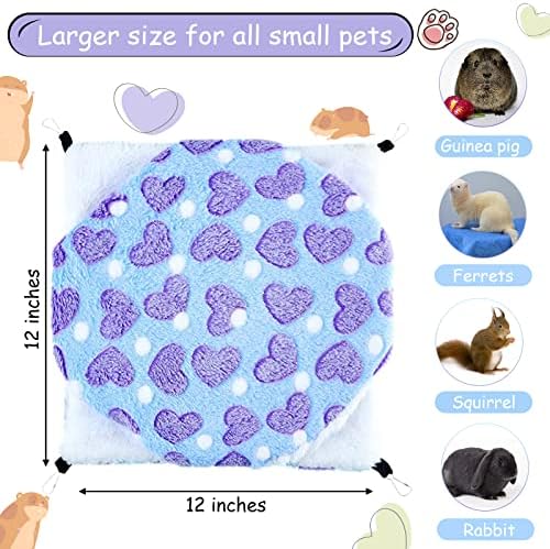 Boao double layer fleece pet hanging bed in purple and coffee