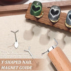 Wooden handle detail of FOWSRHRG magnetic nail art tool