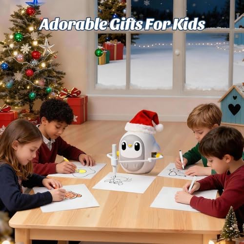 Authentic USA imported GMYGBY penguin drawing machine in an interactive play setup
