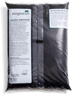 Imagitarium black aquarium sand inside a glass fish tank