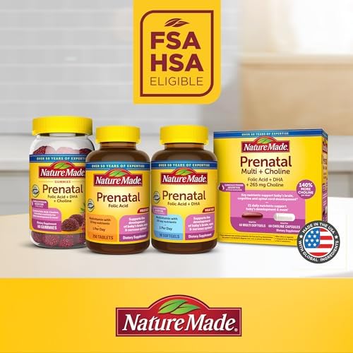 Nature Made Prenatal vitamins 110 count bottle side view