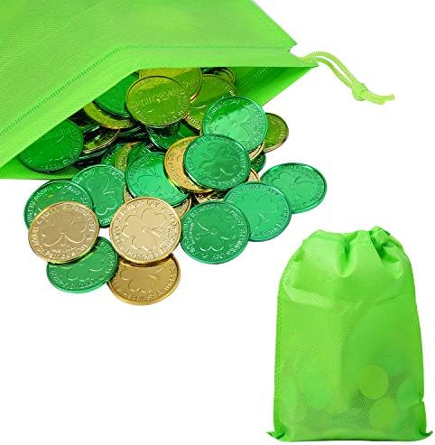 Full bulk packaging of the two hundred and forty piece Elcoho plastic coin decoration set open on a table
