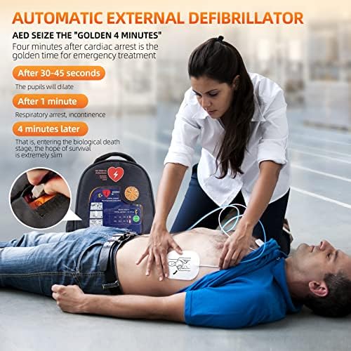Side view of FORERMED portable defibrillator showing compact and lightweight design.