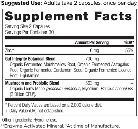 Ancient Nutrition Leaky Gut Capsules bottle supplement facts label