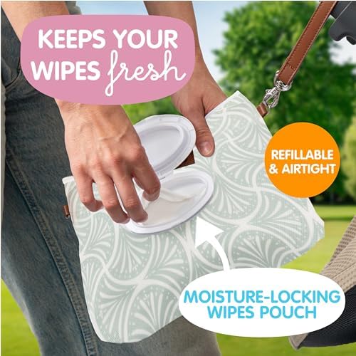 Close up of the airtight zip-lock feature on the wipes pouch