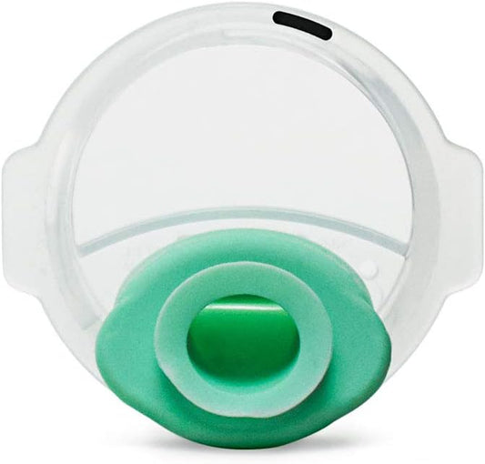 Elvie pump breast pump valve and spout kit front view showing 2 pack replacement parts