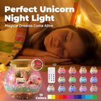 JOYEEMAX Unicorn Light-Up Terrarium Kit for Kids - LED Night Light Birthday Gift for Girls Ages 4 5 6 7 8-12 Year Old - Unicorn Toys for Girls - DIY Arts and Crafts Kit for Kids - Image 7