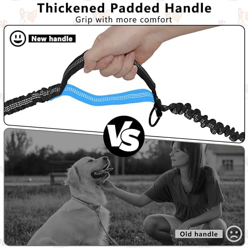 Lievuiken black waist dog leash being used for outdoor hiking and training.