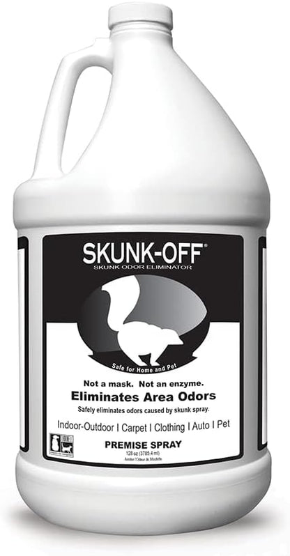 Ready to use pet skunk deodorizer spray bottle back view