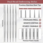 Close up view of the double ended tips highlighting the different ball sizes available in the manicure set