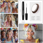 Model applying white hair chalk for Halloween cosplay look