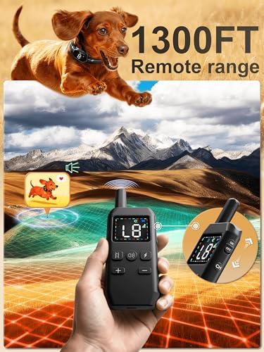 Veconix pet training remote control with digital screen displaying intensity levels