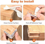 Adhesive side of Gudui corner safety bumpers.