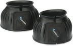 Shires ARMA horse bell boots front view black protective gear