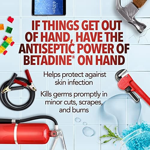 Back label of Betadine alcohol free no sting first aid spray.