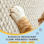 Thickened 0.4 inch loop pile fabric close up highlighting the premium mess free edge sealing.