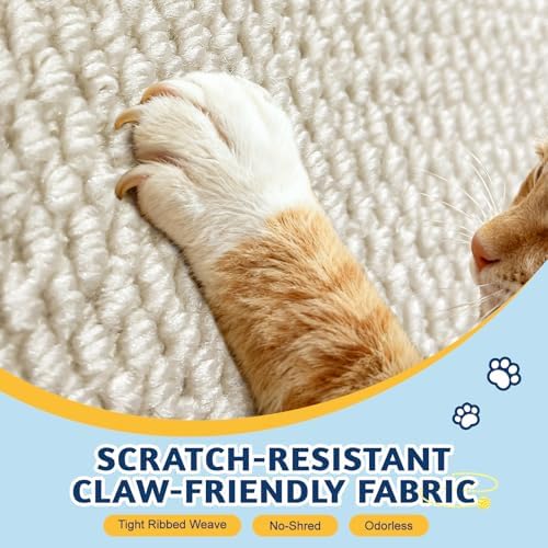 Thickened 0.4 inch loop pile fabric close up highlighting the premium mess free edge sealing.