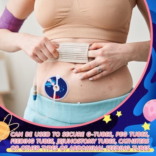 Close up view of absorbent Gtube pads for skin protection