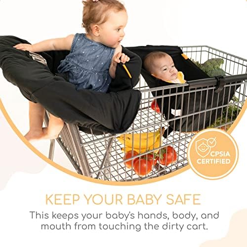 Close up of the secure 3-point safety harness and transparent phone pocket on Binxy Baby cover