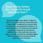 NitWits head lice solution being applied to hair for fast 20 minute treatment.