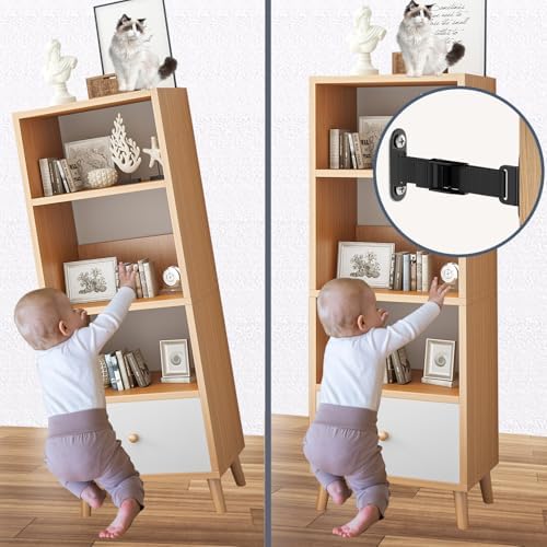 Adjustable nylon earthquake safety straps connected to wall hook mechanism